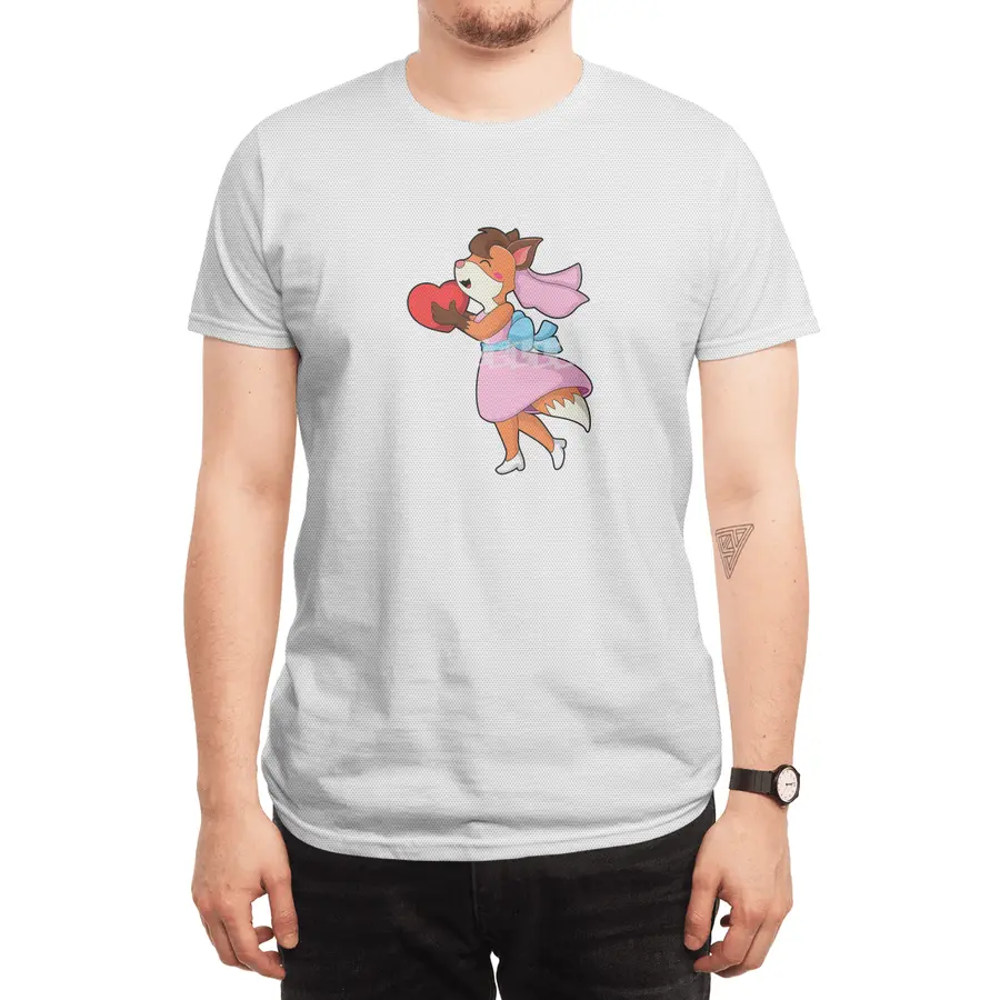 Fox as Bride with Dress & Heart Spor T-Shirt