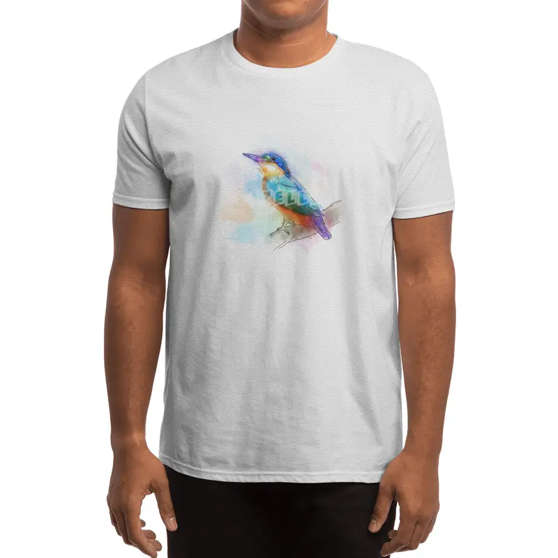 Colorful Kingfish bird, watercolor Spor T-Shirt