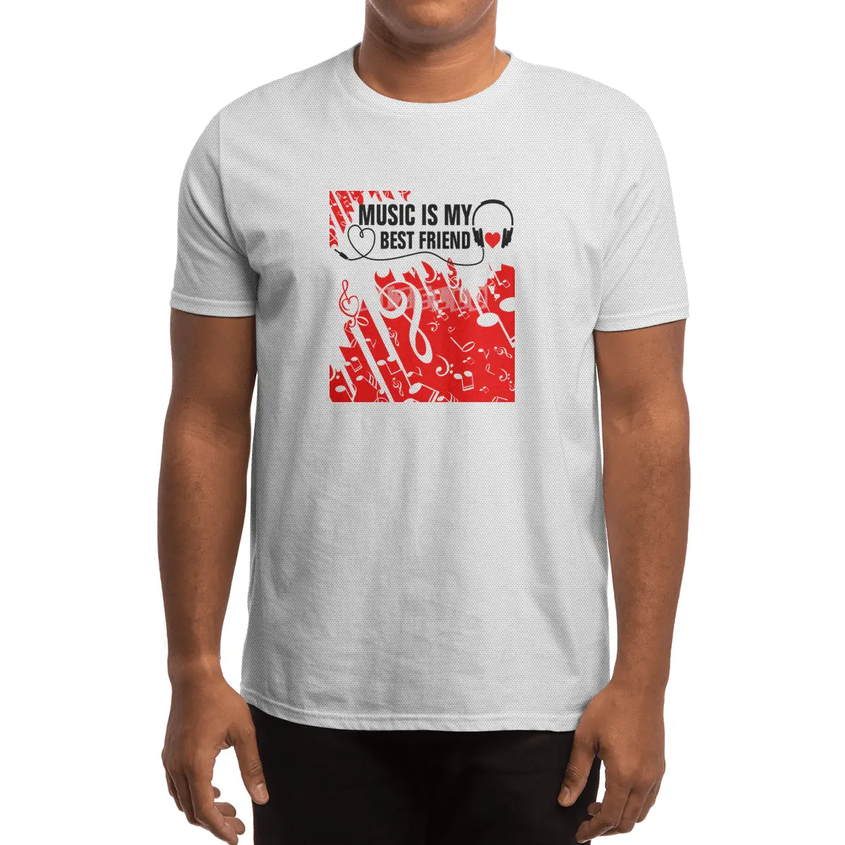 Music is My Best Friend Spor T-Shirt