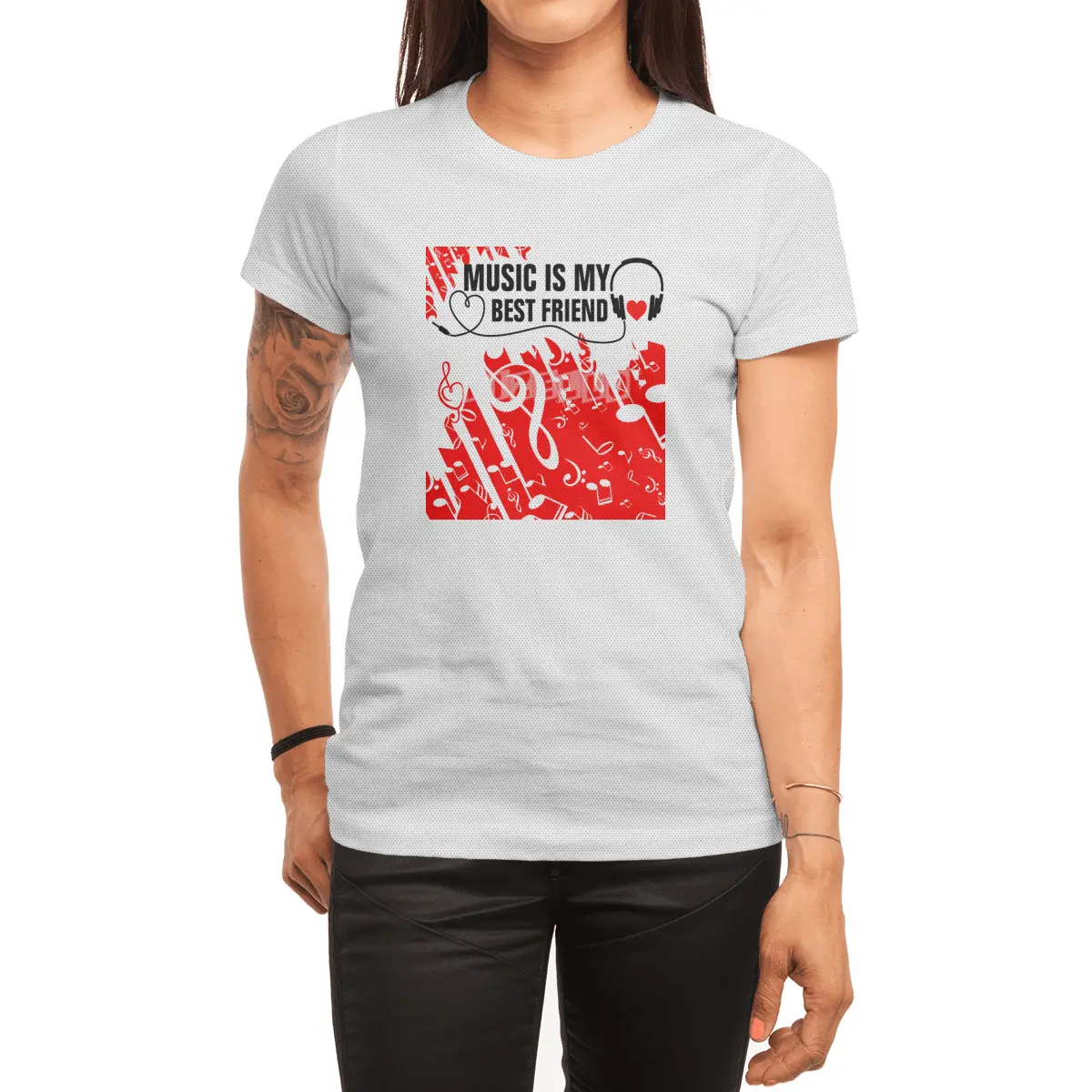 Music is My Best Friend Spor T-Shirt