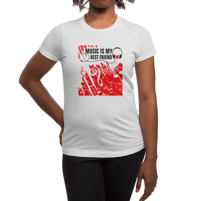 Music is My Best Friend Spor T-Shirt