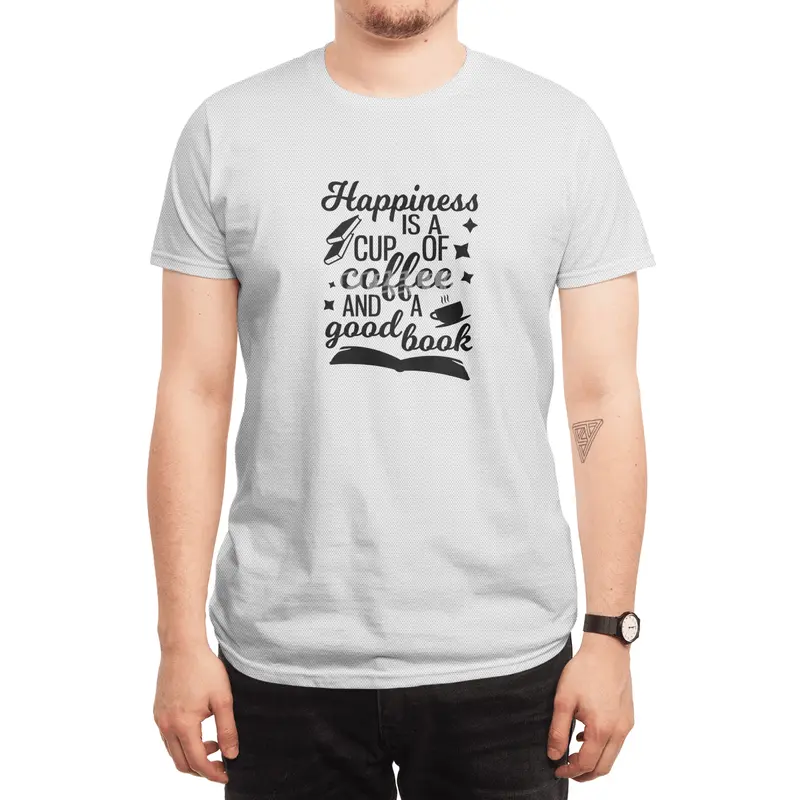 Happiness is a Cup of Coffee and a Good Book Spor T-Shirt