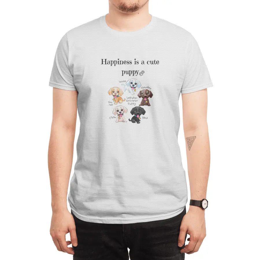 Happiness is a cute puppy Spor T-Shirt