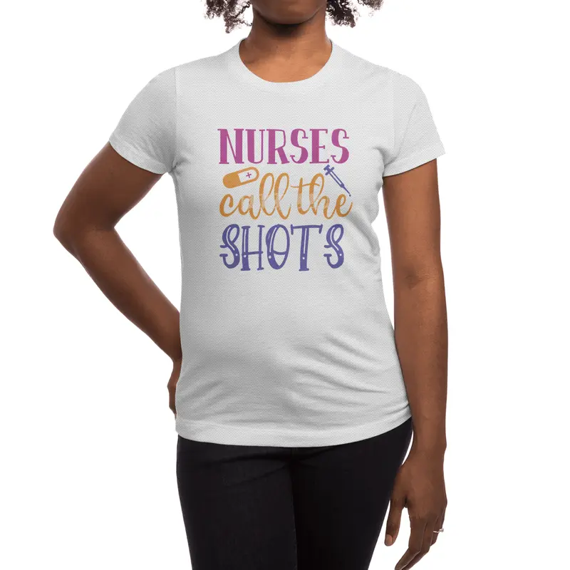 Lovely Nurses Call The Shots Spor T-Shirt