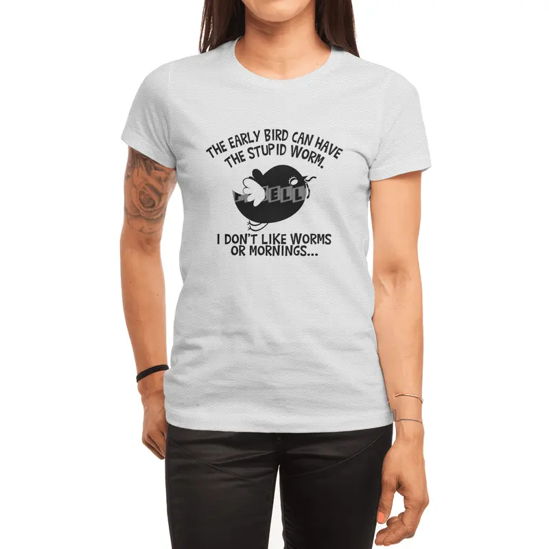 The Early Bird Can Have The Stupid Worm (b&w) Spor T-Shirt