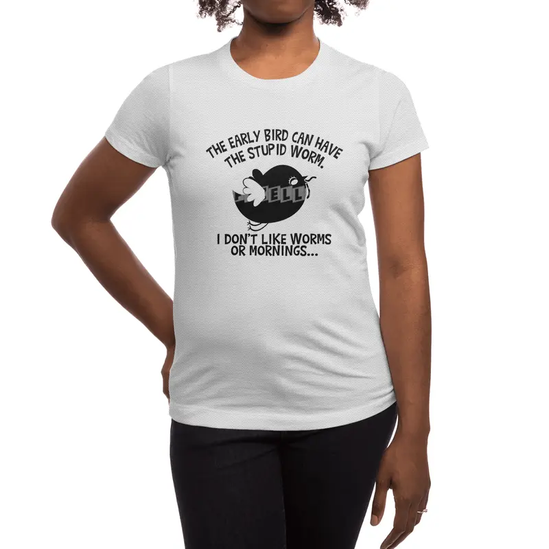 The Early Bird Can Have The Stupid Worm (b&w) Spor T-Shirt