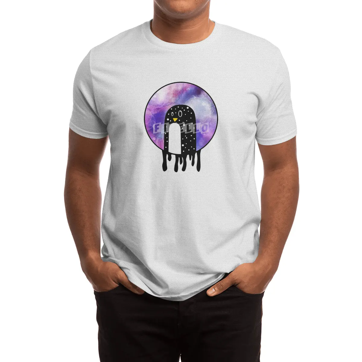The penguin of the Galaxy Spor T-Shirt