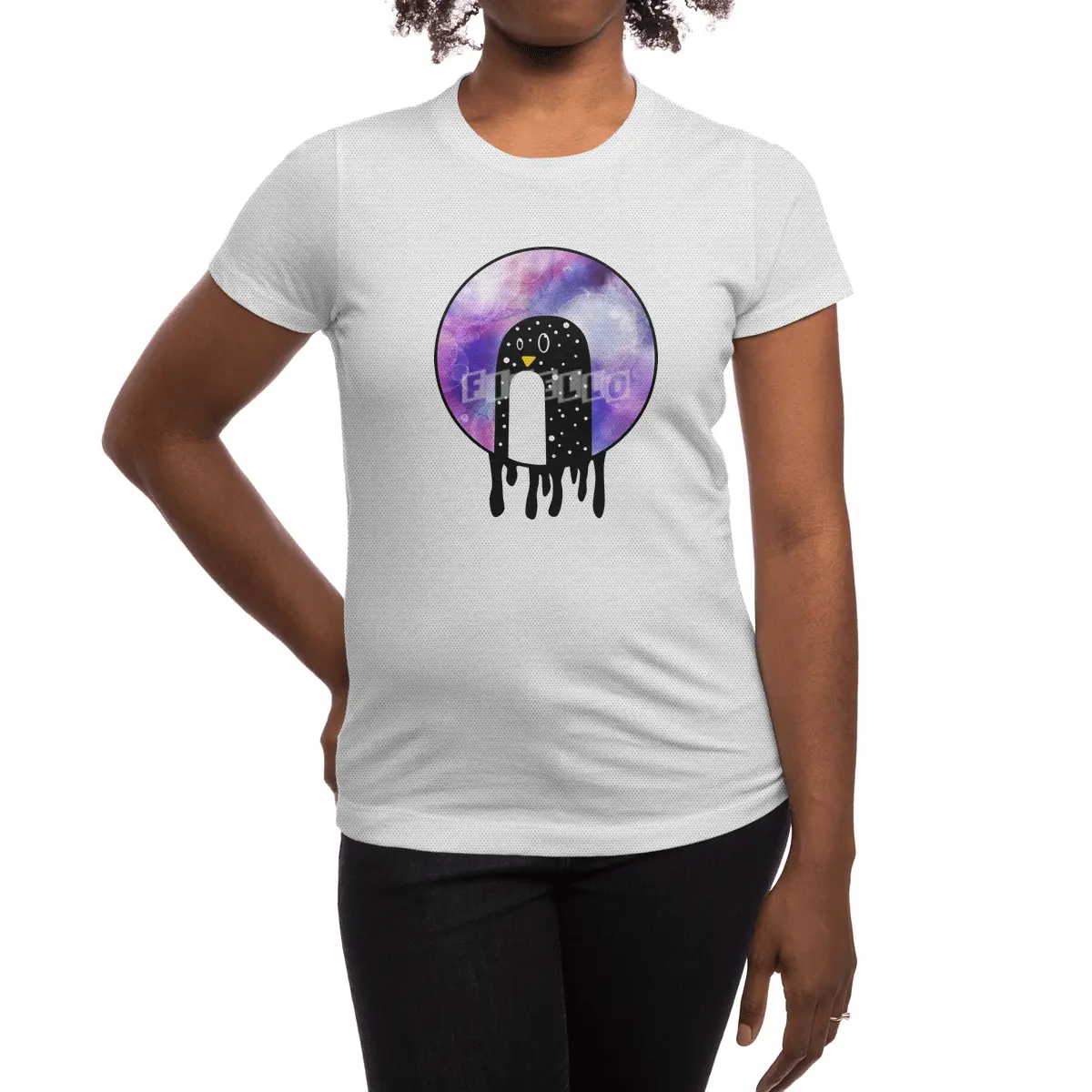 The penguin of the Galaxy Spor T-Shirt