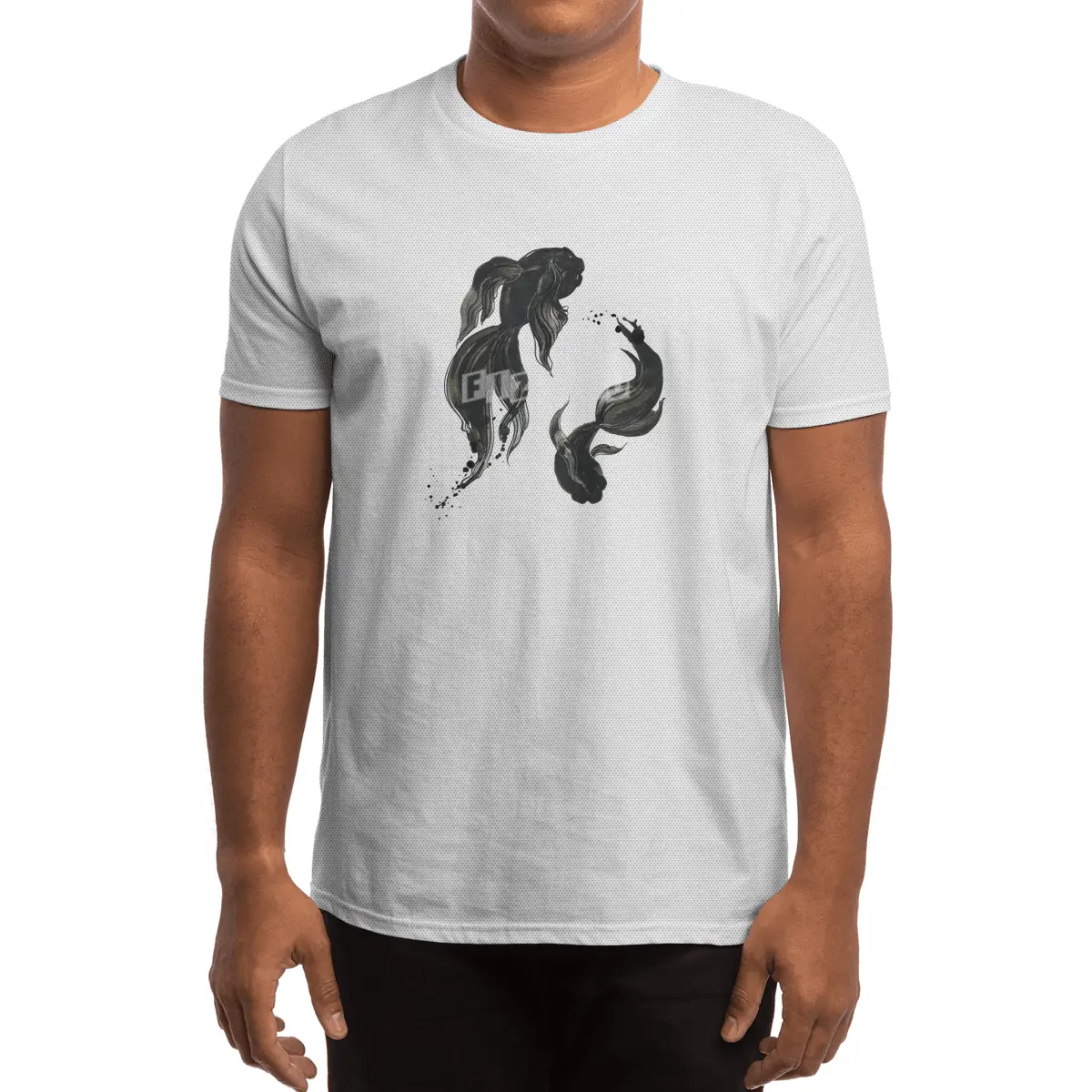 Koi fishes in Japanese painting style. Spor T-Shirt