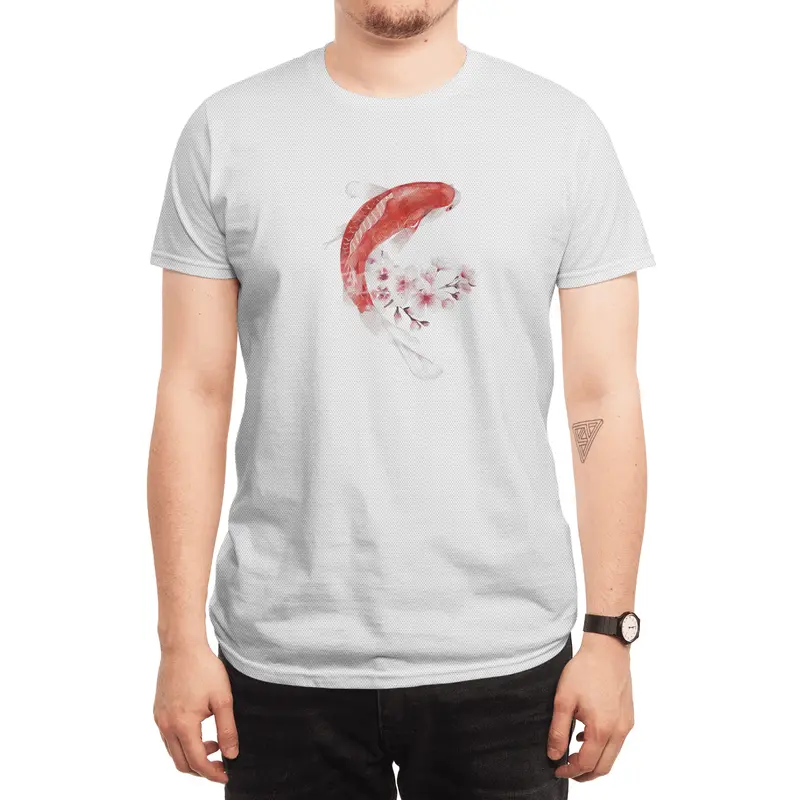 Koi Fish and Cherry Blossoms Spor T-Shirt