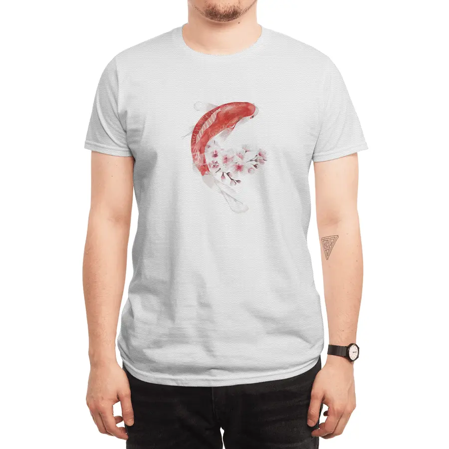 Koi Fish and Cherry Blossoms Spor T-Shirt