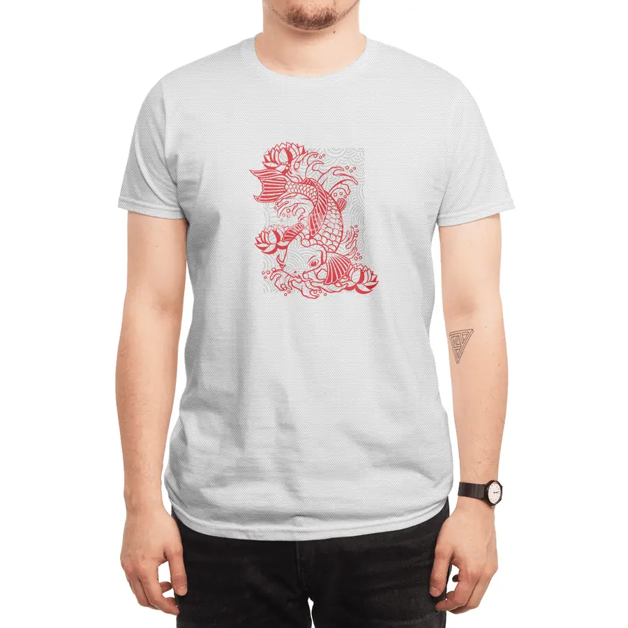koi fish and lotus Spor T-Shirt