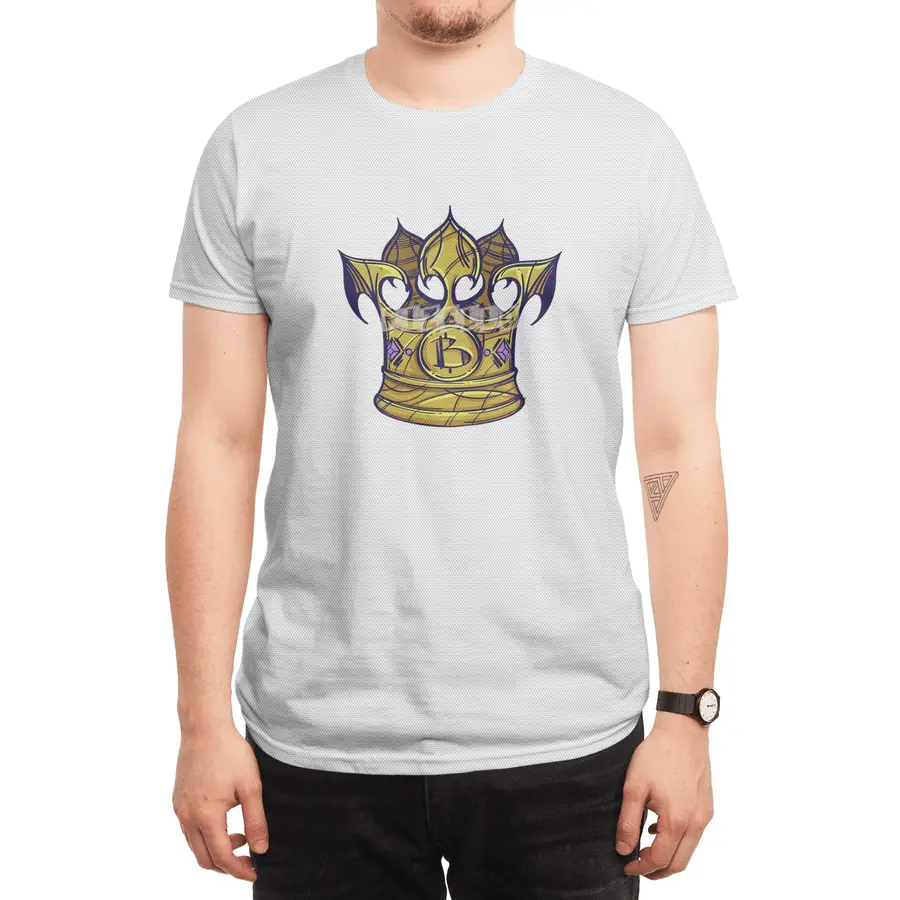 Bitcoin Crown Illustration Spor T-Shirt