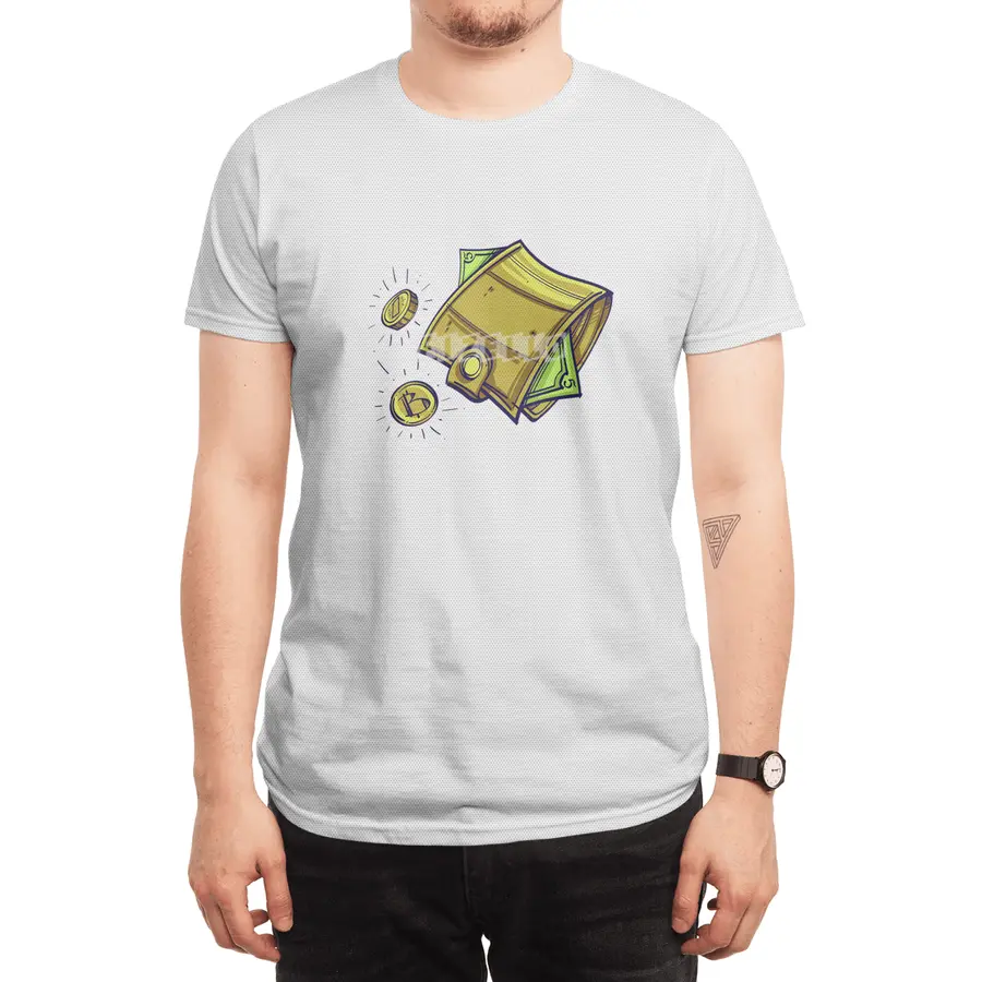 Bitcoin Wallet Color Illustration Spor T-Shirt