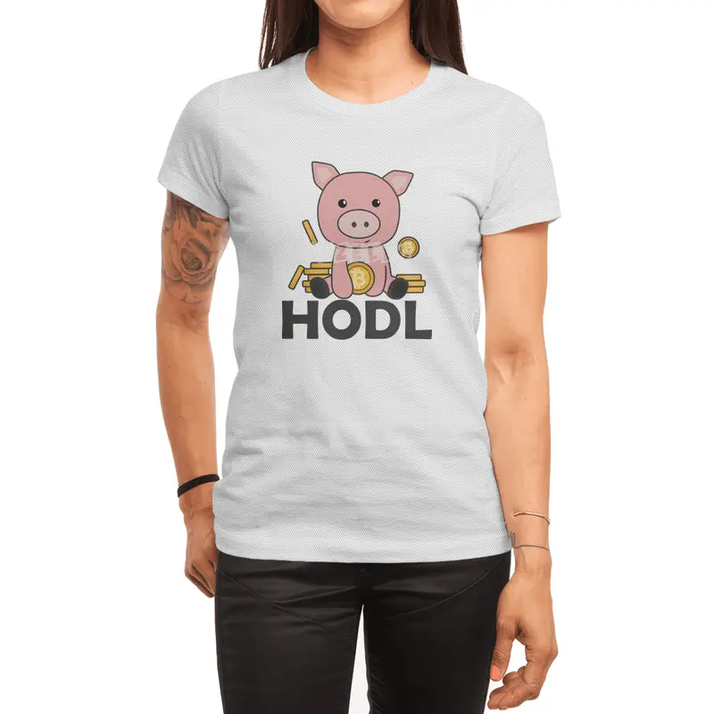 Bitcoin Piggy Bank Hodl Coins Hold Digital Spor T-Shirt