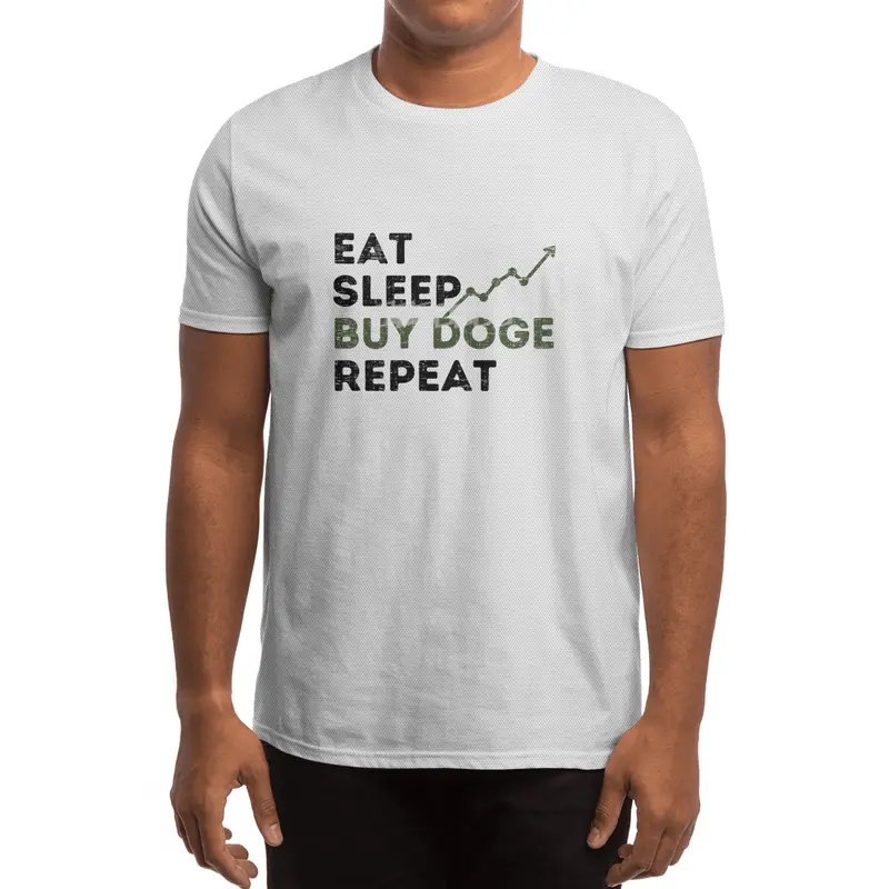 Eat Sleep Buy Doge Repeat,Funny Doge Coin Quotes Spor T-Shirt