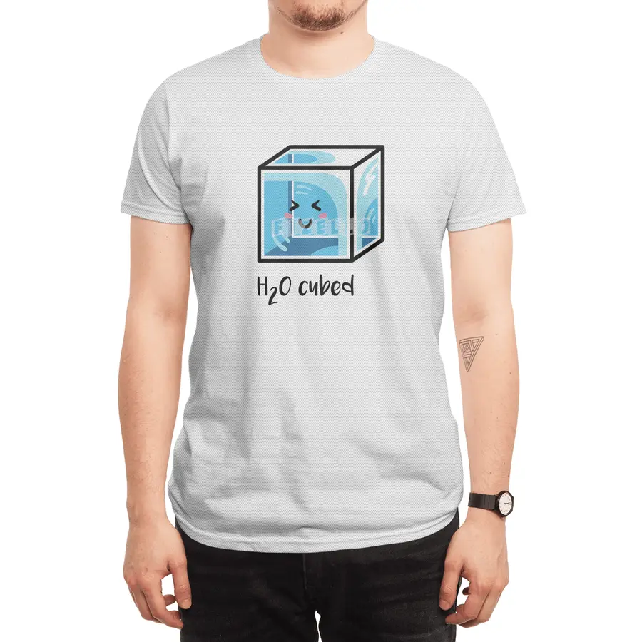 H2O Cubed Ice Block Chemistry Science Joke Spor T-Shirt