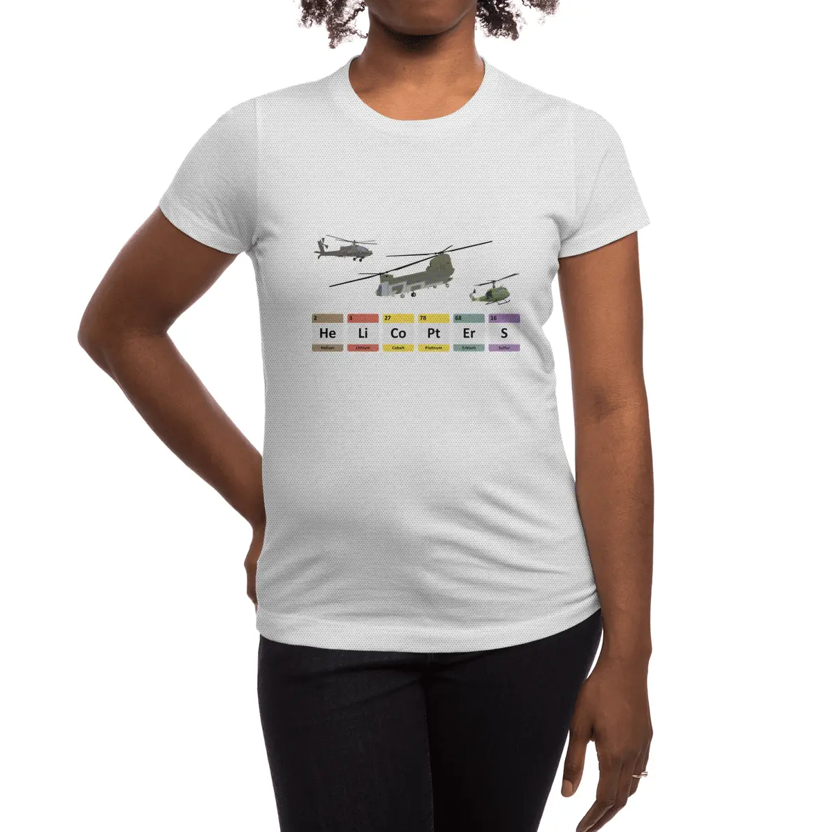 Military Helicopters Chemistry Spor T-Shirt