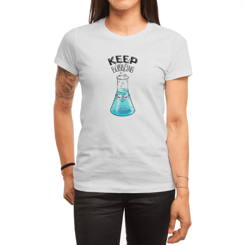 Cute Flask Character Nerdy Chemistry Lab Art Spor T-Shirt
