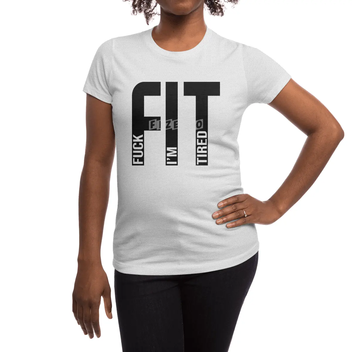 FIT Fuck I'm Tired Gym and Workout Fitness Spor T-Shirt
