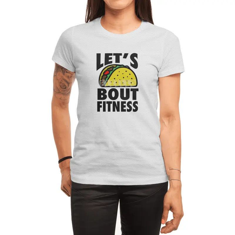 Pink Stars: Let's TACO bout Fitness Spor T-Shirt