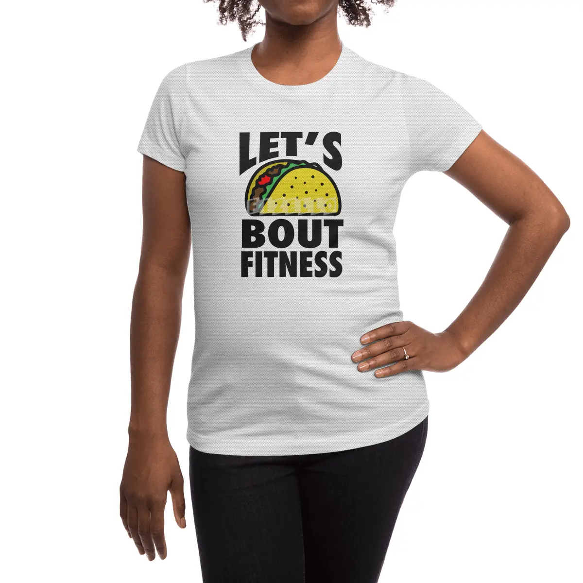 Pink Stars: Let's TACO bout Fitness Spor T-Shirt