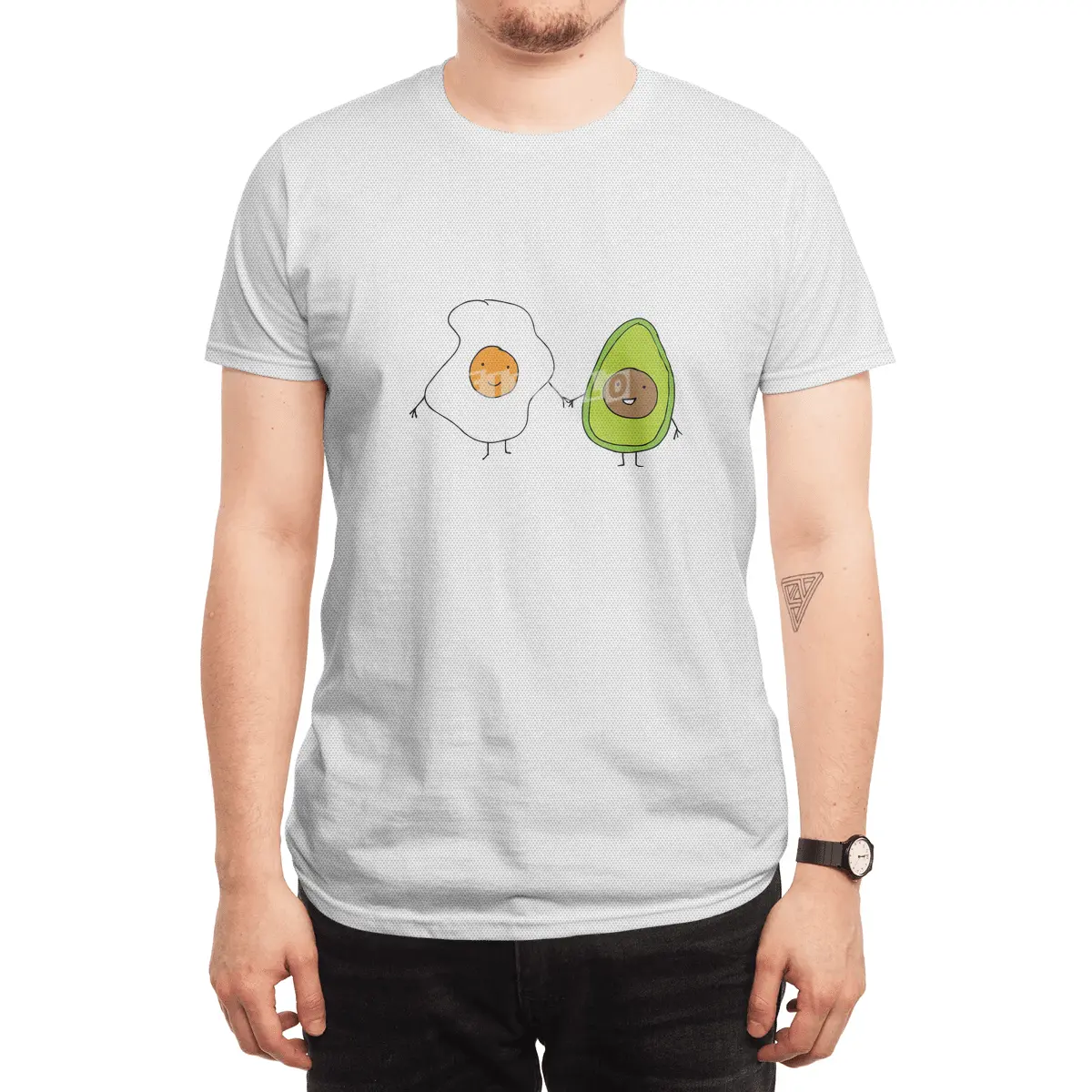 Egg and Avocado Friends Spor T-Shirt