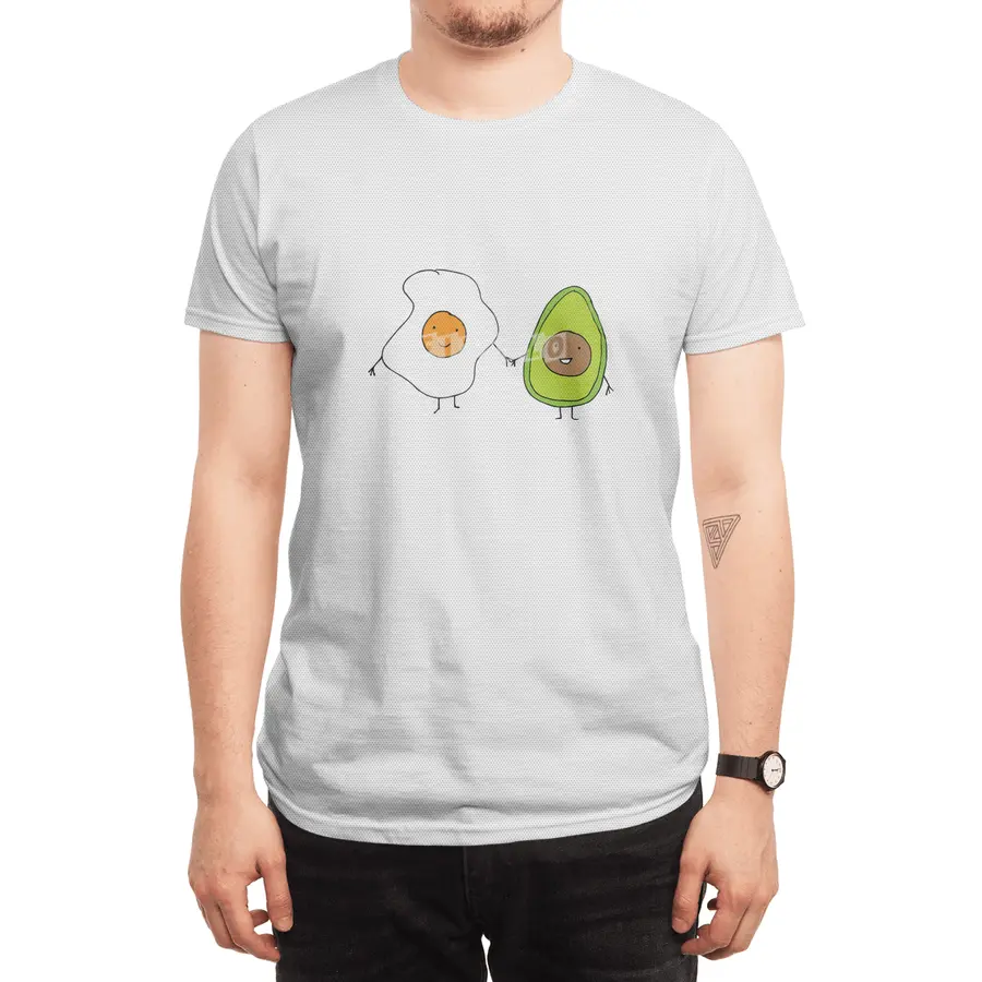 Egg and Avocado Friends Spor T-Shirt