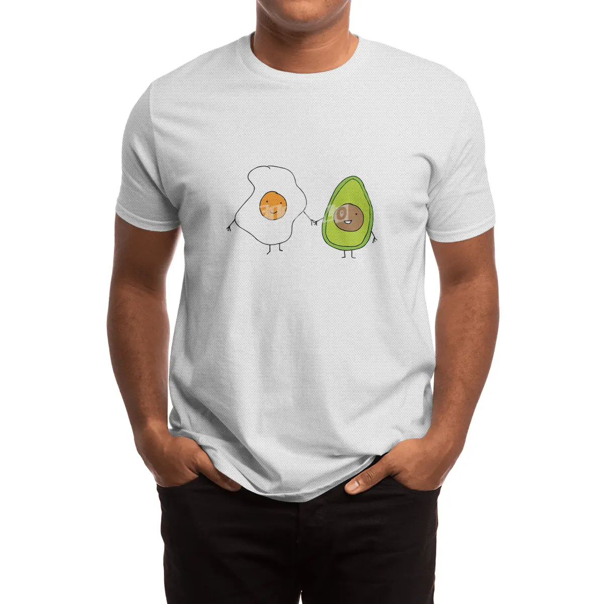 Egg and Avocado Friends Spor T-Shirt
