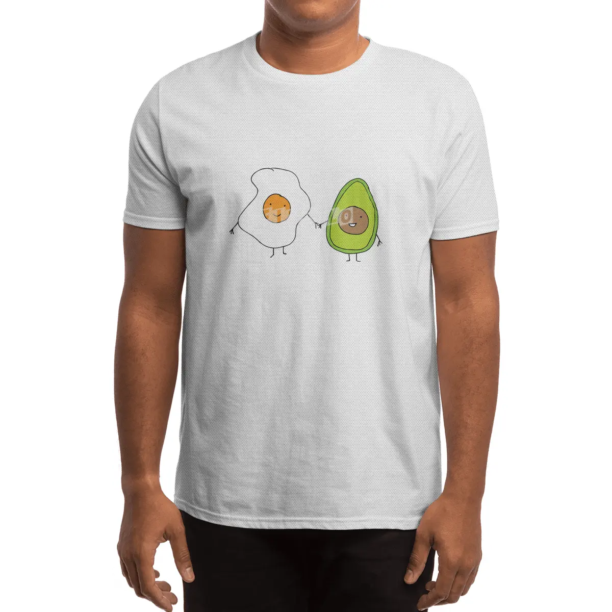 Egg and Avocado Friends Spor T-Shirt