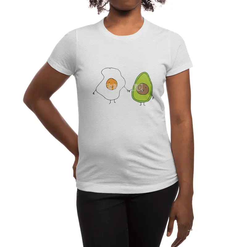 Egg and Avocado Friends Spor T-Shirt