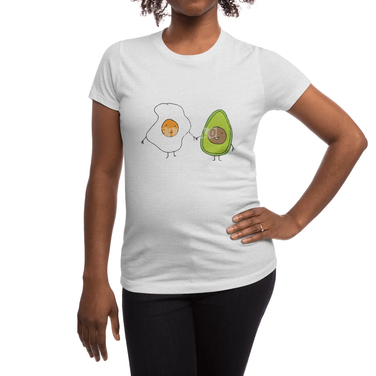 Egg and Avocado Friends Spor T-Shirt