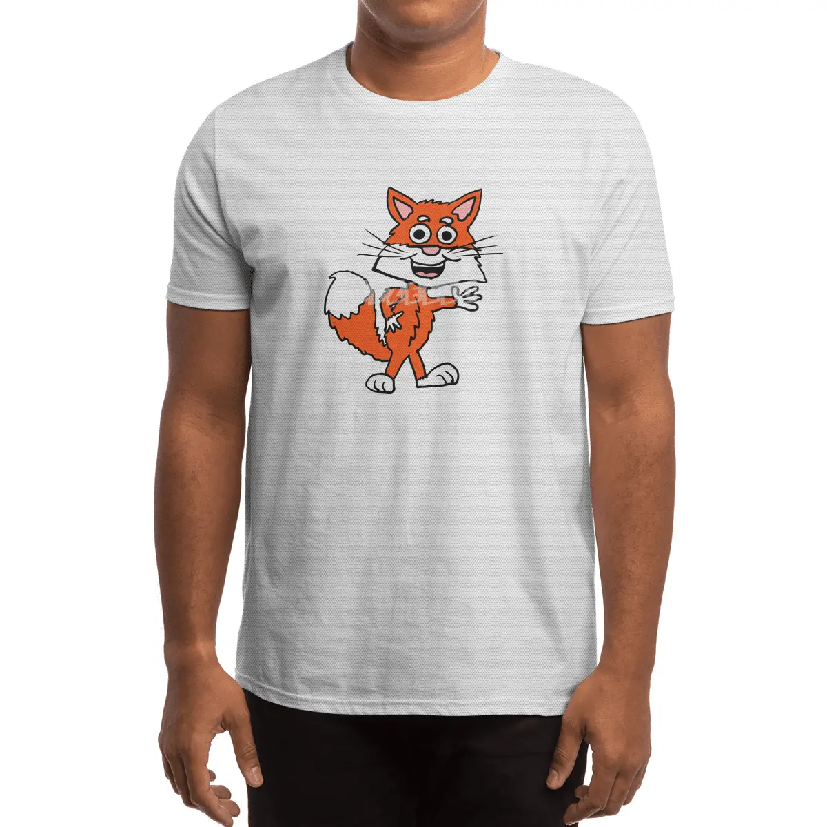 Cartoon fox Spor T-Shirt