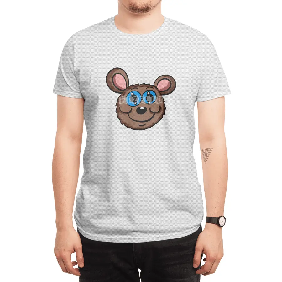 Cartoon Mouse Head Spor T-Shirt
