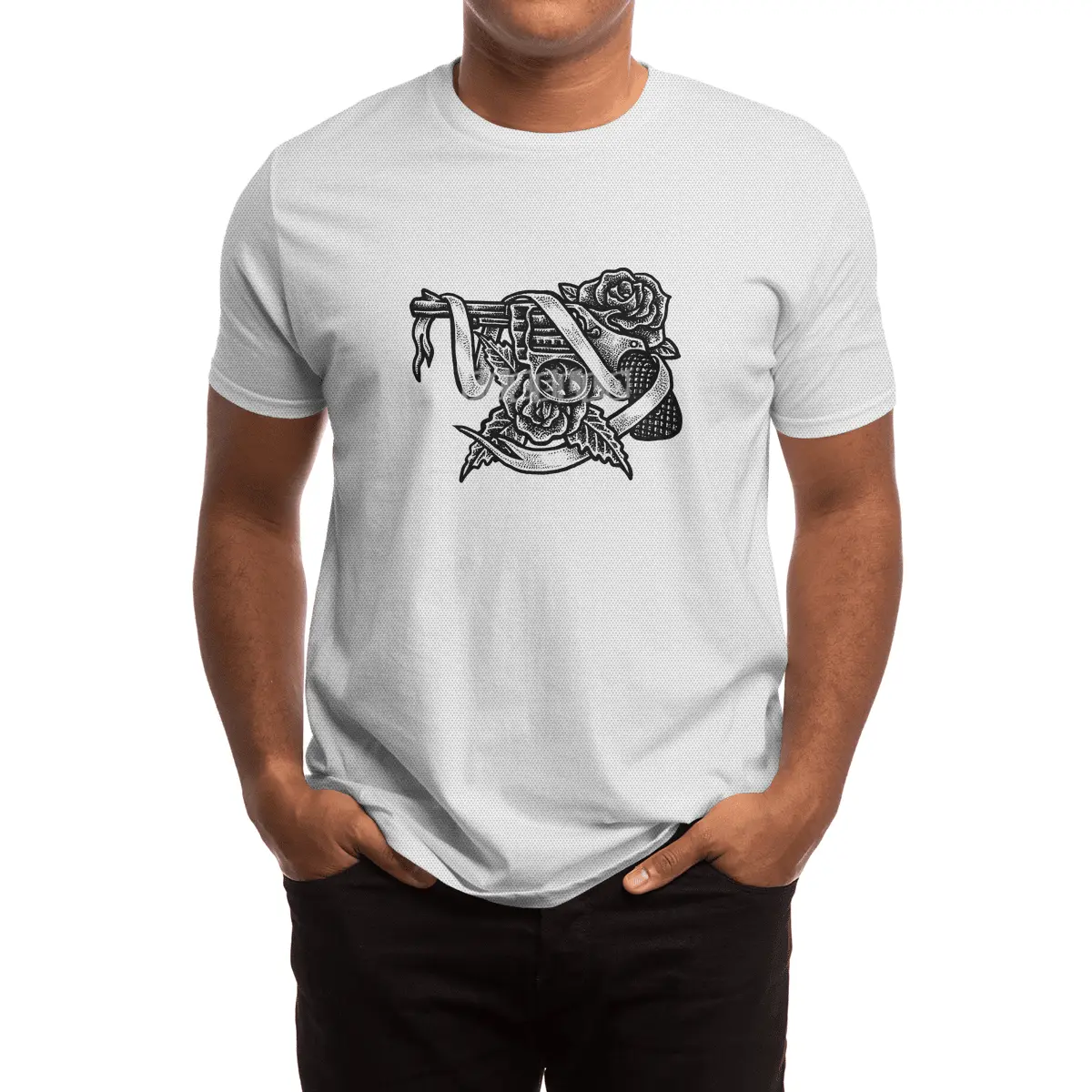 Gun Rose1 Spor T-Shirt