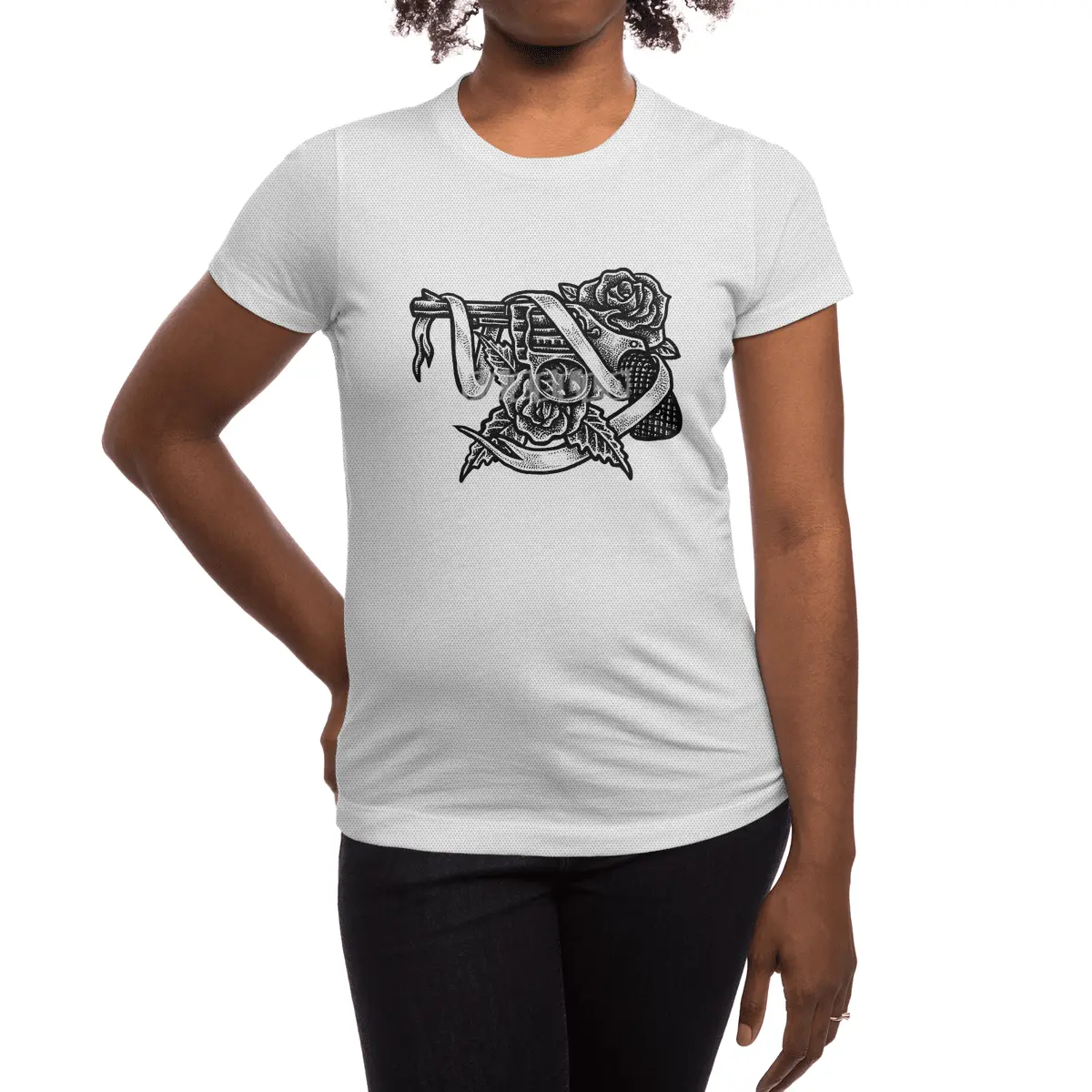 Gun Rose1 Spor T-Shirt