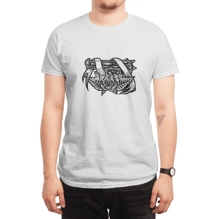 Gun Rose2 Spor T-Shirt