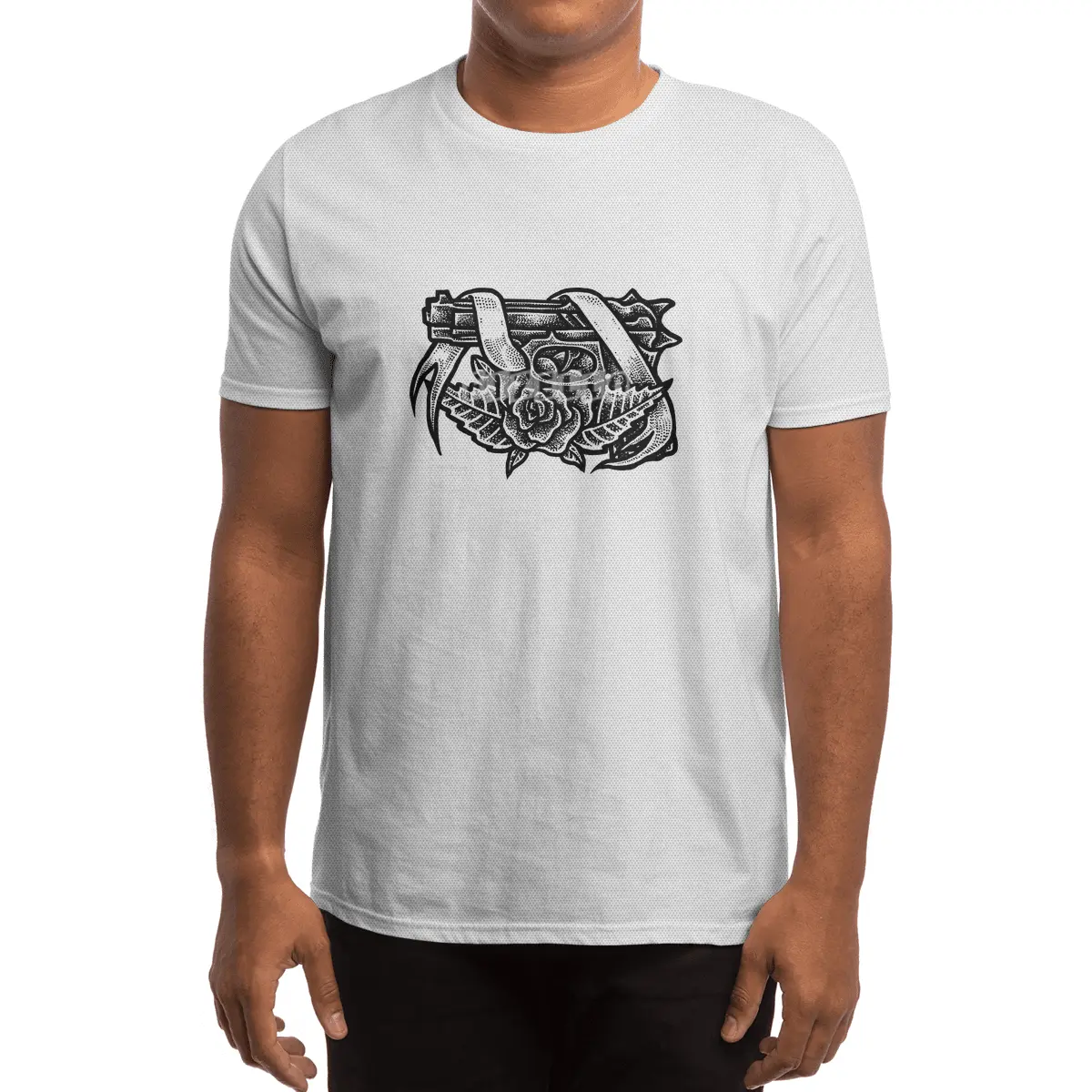 Gun Rose2 Spor T-Shirt