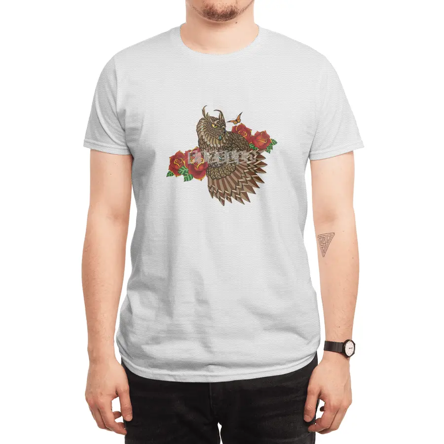 Summer Roses Owl Spor T-Shirt