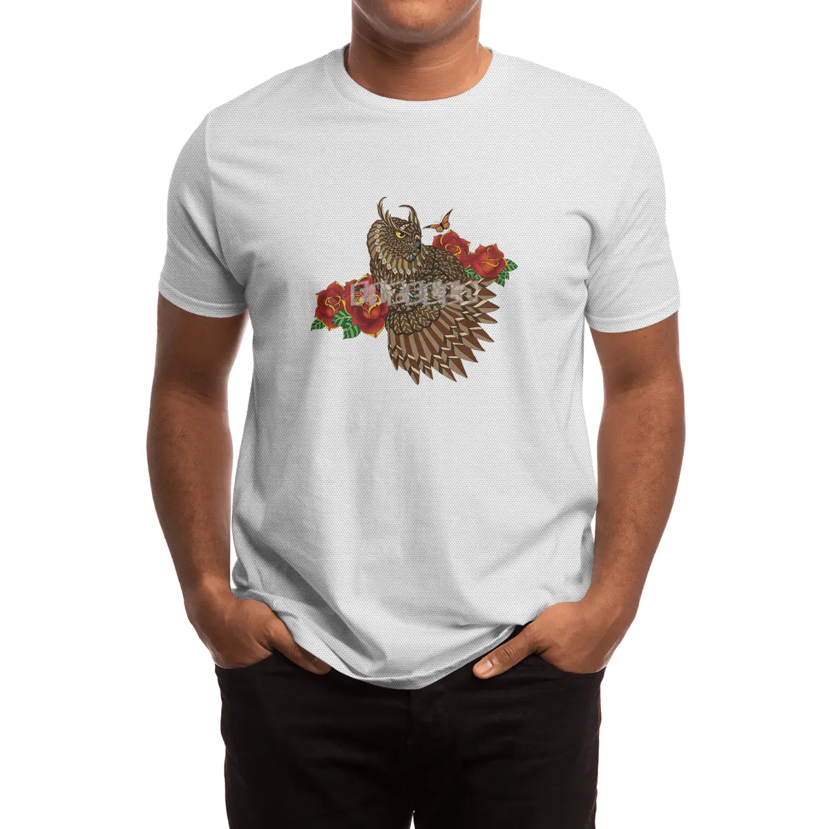 Summer Roses Owl Spor T-Shirt