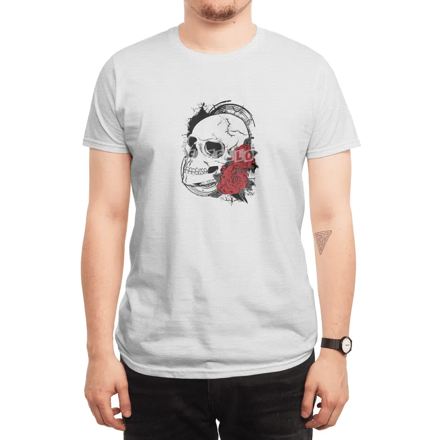 Skull and roses Spor T-Shirt