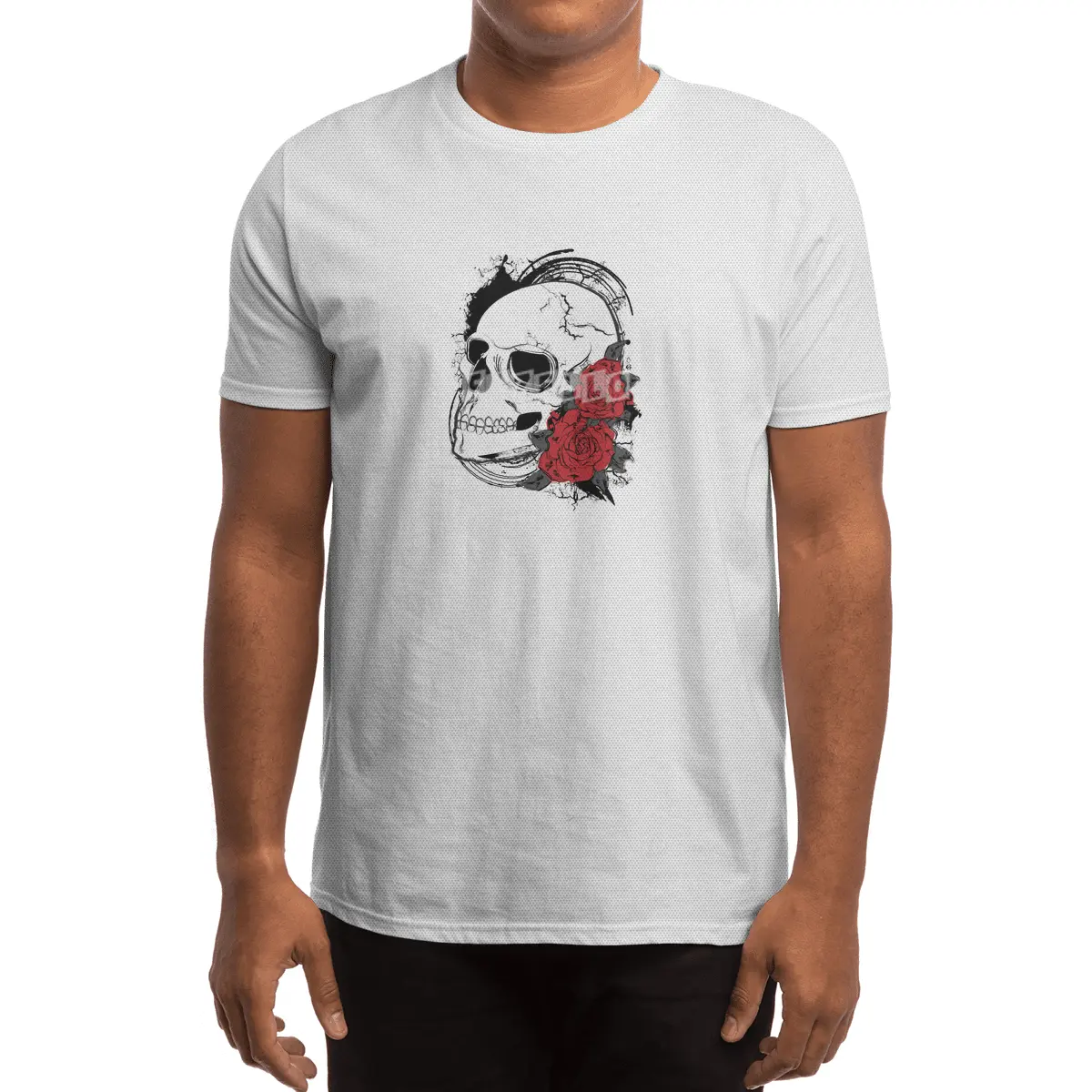 Skull and roses Spor T-Shirt