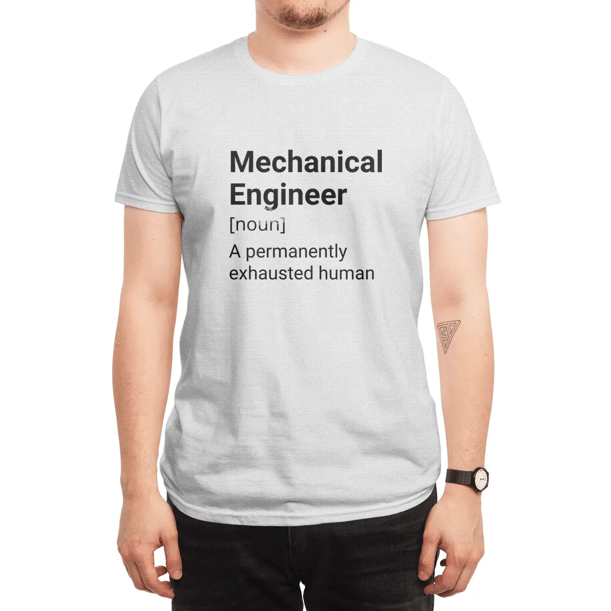 Mechanical Engineer Definition - A Permanently Exhausted Human Spor T-Shirt