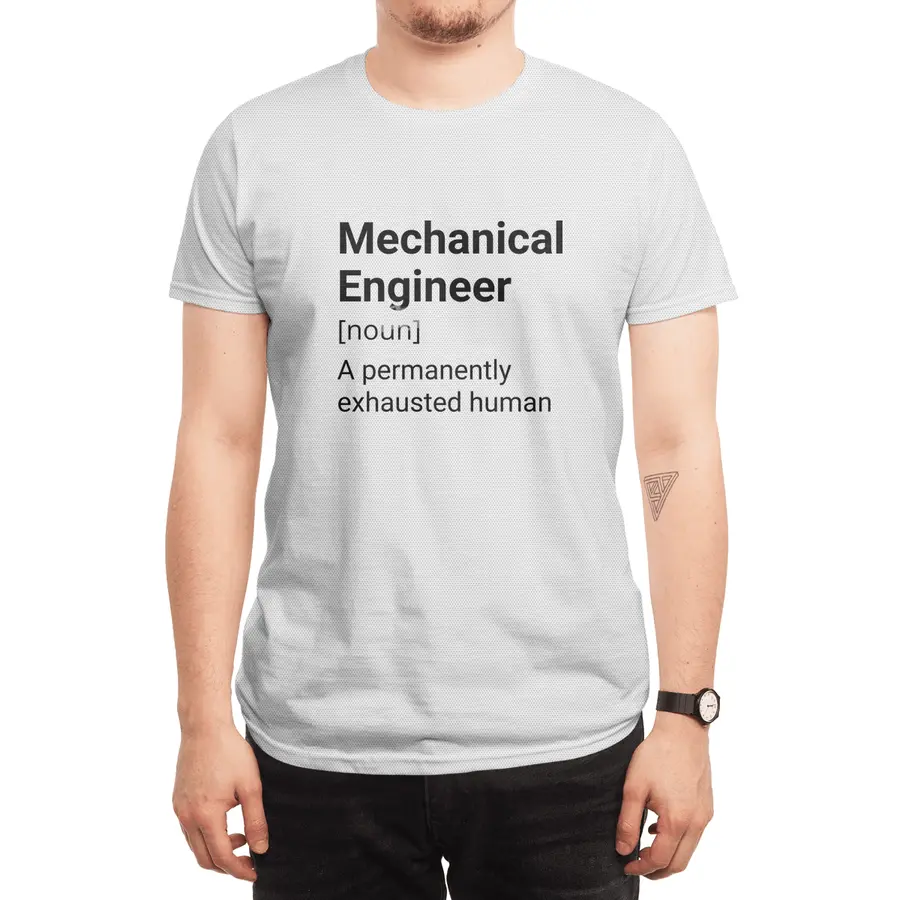Mechanical Engineer Definition - A Permanently Exhausted Human Spor T-Shirt