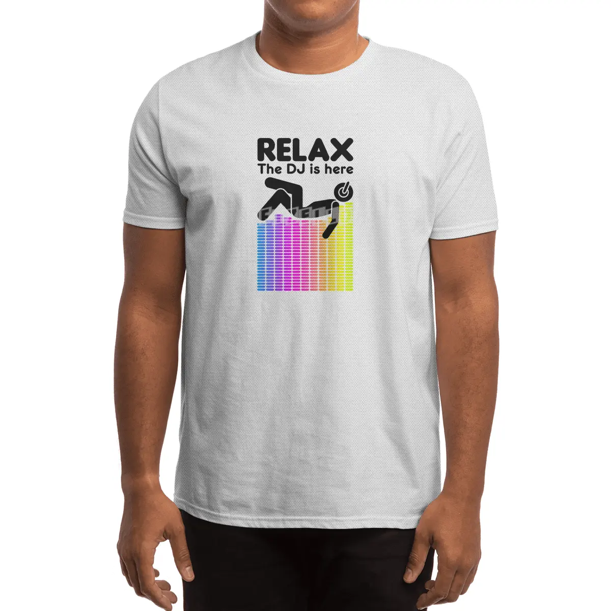 Relax The DJ Is Here Equalizer DJ Rainbow Sound Engineer Spor T-Shirt