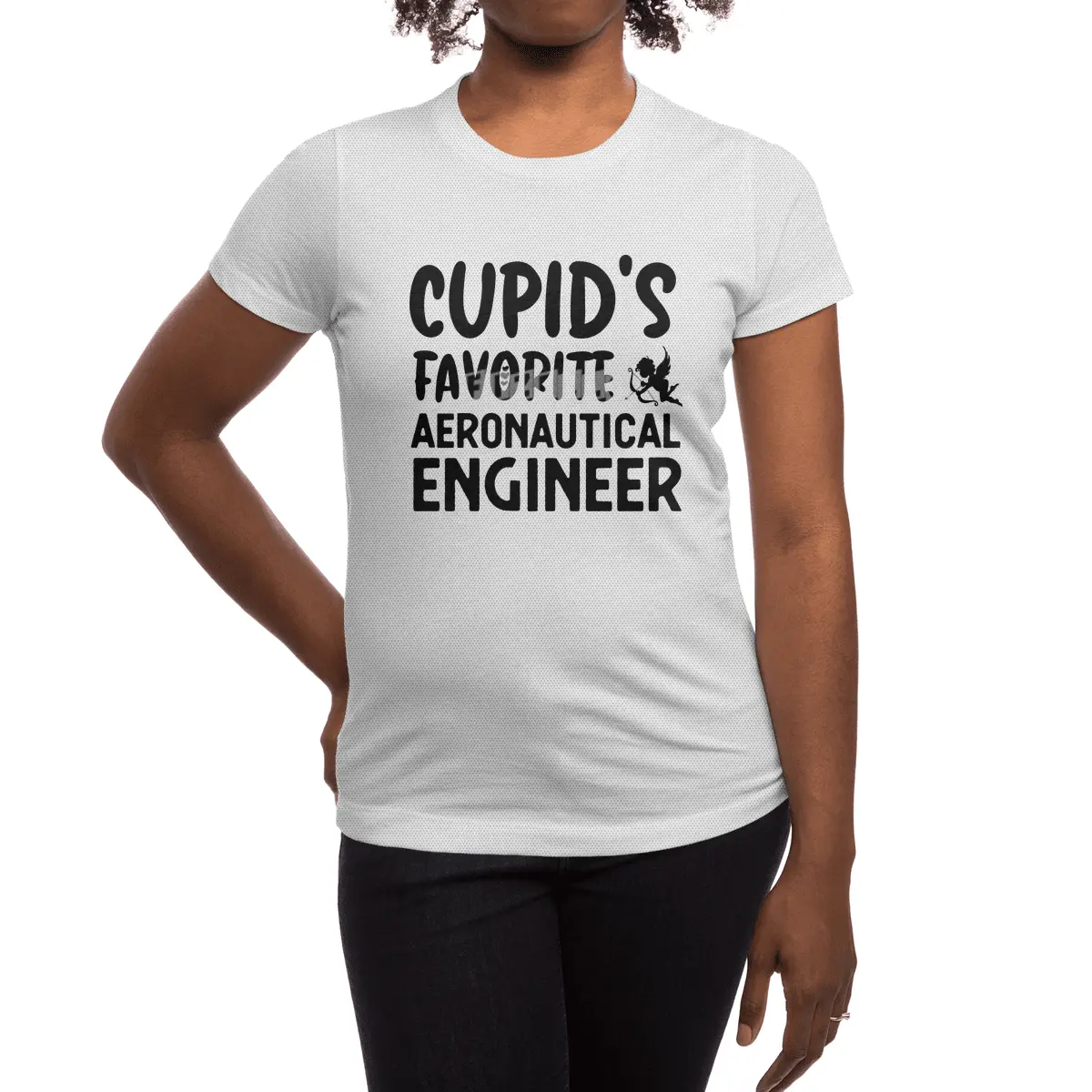 Cupids Favorite Aeronautical Engineer Valentines Spor T-Shirt