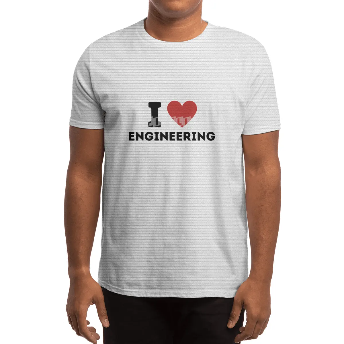 I Love Engineering Simple Heart Design Spor T-Shirt