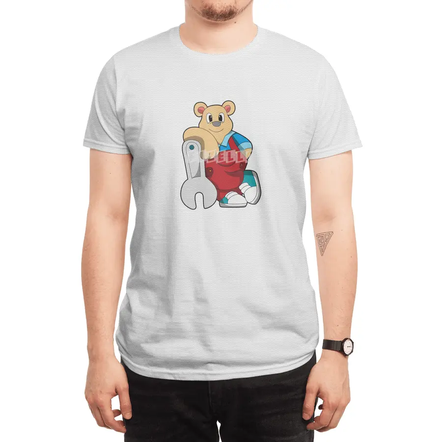 Bear as Mechatronics engineer with Wrench Spor T-Shirt
