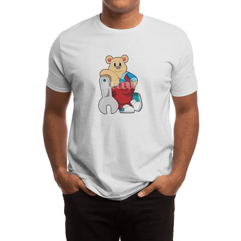 Bear as Mechatronics engineer with Wrench Spor T-Shirt