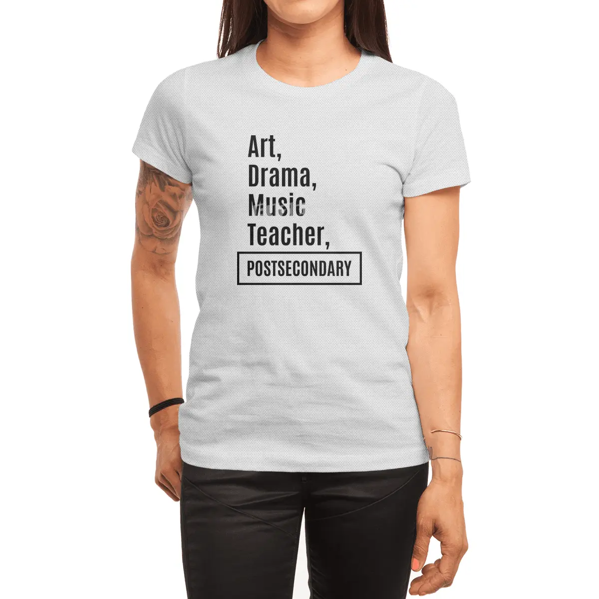Art, Drama, Music Teacher Job Title Gift Spor T-Shirt